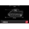 MouldKing 20014 Mould King 20014 non  BỂ HỔ tỷ lệ 1:35 bộ đồ chơi xếp lắp ráp ghép mô hình Military Army TIGER TANK Quân Sự Bộ Đội 800 khối