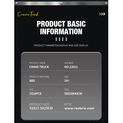 REOBRIX 22011 non  XE NÂNG bộ đồ chơi xếp lắp ráp ghép mô hình  MECHANICAL CRANE TRUCK Kỹ Thuật Công Nghệ Cao Mô Hình Phương Tiện 2328 khối