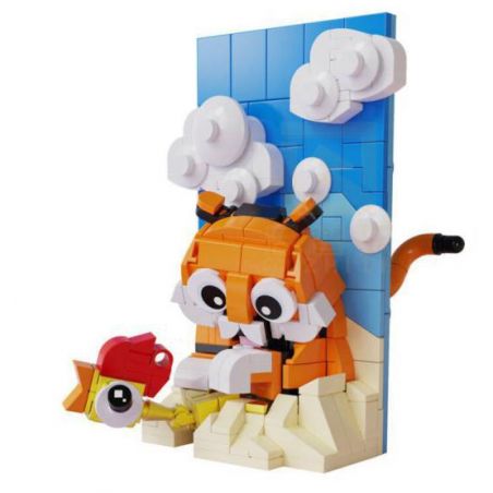 QIZHILE E02701 02701 E02700 02700 non  HỔ DỄ THƯƠNG ĂN THỊT GÀ bộ đồ chơi xếp lắp ráp ghép mô hình Creator CHICKEN DINNER Sáng Tạo 318 khối