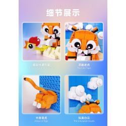 QIZHILE E02701 02701 E02700 02700 non  HỔ DỄ THƯƠNG ĂN THỊT GÀ bộ đồ chơi xếp lắp ráp ghép mô hình Creator CHICKEN DINNER Sáng Tạo 318 khối