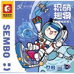 SEMBO 708302C non  GỬI BẠN GIÁ ĐỠ ĐIỆN THOẠI BÔNG HOA NHỎ MÀU ĐỎ bộ đồ chơi xếp lắp ráp ghép mô hình Creator Sáng Tạo 385 khối