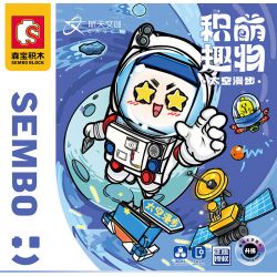 SEMBO 708301C non  GIÁ ĐỠ ĐIỆN THOẠI DI ĐỘNG SPACE WALK bộ đồ chơi xếp lắp ráp ghép mô hình Creator Sáng Tạo 385 khối