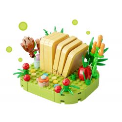 CAYI 13322 non  GIÁ ĐỠ ĐIỆN THOẠI DI ĐỘNG LÁT BÁNH MÌ NƯỚNG bộ đồ chơi xếp lắp ráp ghép mô hình CAKE 222 khối