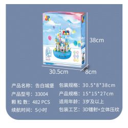 JP 33004 non  HỘP NHẠC LÂU ĐÀI THÚ TỘI bộ đồ chơi xếp lắp ráp ghép mô hình Creator Sáng Tạo 482 khối