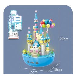 JP 33004 non  HỘP NHẠC LÂU ĐÀI THÚ TỘI bộ đồ chơi xếp lắp ráp ghép mô hình Creator Sáng Tạo 482 khối