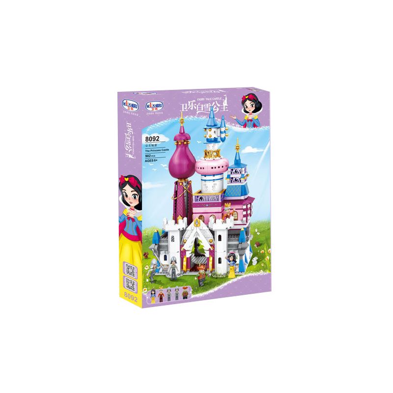 Winner 8092 non  LÂU ĐÀI CÔNG CHÚA bộ đồ chơi xếp lắp ráp ghép mô hình Snow White Princess THE PRINCESS CASTLE Nàng Bạch Tuyết 902 khối