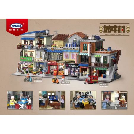 XINGBAO XB-01038 01038 XB01038 non  LÀNG ĐÔ THỊ TIỆM HỚT TÓC FARALI bộ đồ chơi xếp lắp ráp ghép mô hình Creator Sáng Tạo