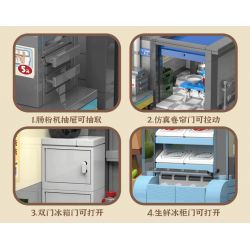 XINGBAO XB-01037 01037 XB01037 non  QUÁN PHỞ ANH EM THÀNH PHỐ bộ đồ chơi xếp lắp ráp ghép mô hình Creator Sáng Tạo 3180 khối