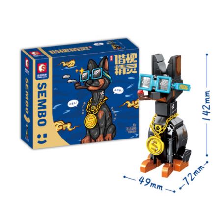 SEMBO 613106 non  MỆT MỎI NHƯ MỘT CON CHÓ bộ đồ chơi xếp lắp ráp ghép mô hình 188 khối