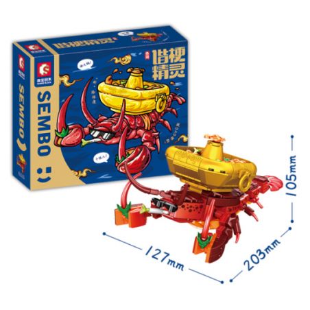 SEMBO 613102 non  GẶP TÔM bộ đồ chơi xếp lắp ráp ghép mô hình 381 khối
