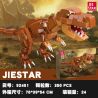 JIESTAR 92451 non  THẾ GIỚI KHỦNG LONG TYRANNOSAURUS REX bộ đồ chơi xếp lắp ráp ghép mô hình 350 khối