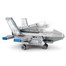 JUHANG TECHNOLOGY 89008 non  PHIÊN BẢN Q MÁY BAY CHIẾN ĐẤU THẾ HỆ THỨ NĂM F-35 LIGHTNING bộ đồ chơi xếp lắp ráp ghép mô hình Military Army F-35 LIGHTNING II Quân Sự Bộ Đội 498 khối