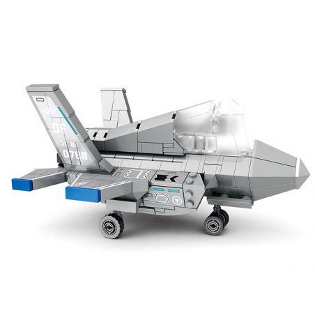 JUHANG TECHNOLOGY 89008 non  PHIÊN BẢN Q MÁY BAY CHIẾN ĐẤU THẾ HỆ THỨ NĂM F-35 LIGHTNING bộ đồ chơi xếp lắp ráp ghép mô hình Military Army F-35 LIGHTNING II Quân Sự Bộ Đội 498 khối