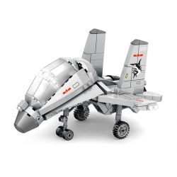 JUHANG TECHNOLOGY 89009 non  PHIÊN BẢN Q MÁY BAY TIÊM KÍCH BÁN THẾ HỆ THỨ TƯ J-15 FLYING SHARK bộ đồ chơi xếp lắp ráp ghép mô hình Military Army Quân Sự Bộ Đội 496 khối