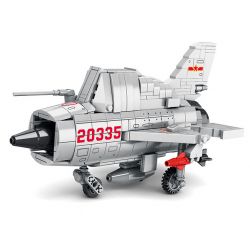 JUHANG TECHNOLOGY 89010 non  PHIÊN BẢN Q MIG-21 bộ đồ chơi xếp lắp ráp ghép mô hình Military Army Quân Sự Bộ Đội 496 khối