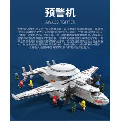 JUHANG TECHNOLOGY 88015 REOBRIX 33029 non  CẢNH SÁT HÀNG KHÔNG KJ-600 bộ đồ chơi xếp lắp ráp ghép mô hình Creator KJ-600 AWACS FIGHTER Sáng Tạo 1144 khối