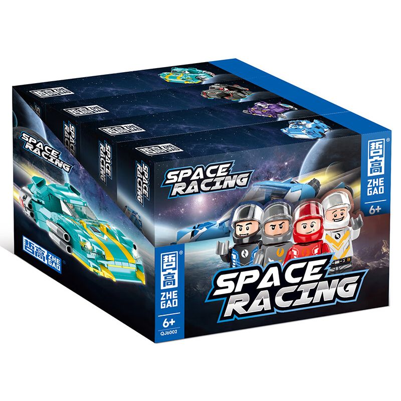 ZHEGAO QJ6002 6002 non  ĐUA TÀU VŨ TRỤ 4 LOẠI bộ đồ chơi xếp lắp ráp ghép mô hình Space SPACE RACING Thám Hiểm Không Gian