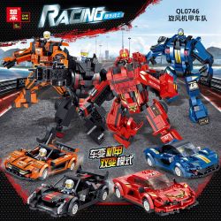 ZHEGAO QL0746 0746 non  ĐỘI GIÁP LỐC XOÁY 4 KIỂU bộ đồ chơi xếp lắp ráp ghép mô hình Racers RACING Đua Tốc Độ