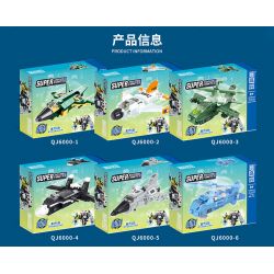 ZHEGAO QJ6000 6000 non  KẾT HỢP CHIẾN ĐẤU MECH 6 bộ đồ chơi xếp lắp ráp ghép mô hình Creator SUPER ASSEMBLE FIGHTER Sáng Tạo