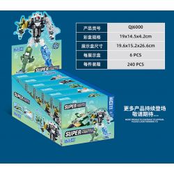 ZHEGAO QJ6000 6000 non  KẾT HỢP CHIẾN ĐẤU MECH 6 bộ đồ chơi xếp lắp ráp ghép mô hình Creator SUPER ASSEMBLE FIGHTER Sáng Tạo