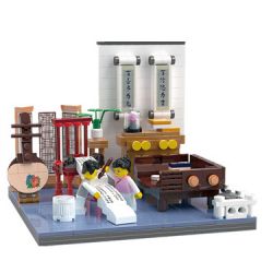 ZHEGAO 00321 non  SÁCH BÚT VÀ MỰC THƠM bộ đồ chơi xếp lắp ráp ghép mô hình Creator ART OF THE CALLIGRAPHY Sáng Tạo 451 khối