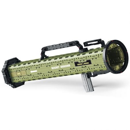REOBRIX 77027 non  SÚNG PHÓNG TÊN LỬA CHỐNG TĂNG AT-4 bộ đồ chơi xếp lắp ráp ghép mô hình Military Army M136 ANTITANK GRENADE LAUNCHER Quân Sự Bộ Đội 1748 khối