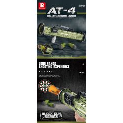 REOBRIX 77027 non  SÚNG PHÓNG TÊN LỬA CHỐNG TĂNG AT-4 bộ đồ chơi xếp lắp ráp ghép mô hình Military Army M136 ANTITANK GRENADE LAUNCHER Quân Sự Bộ Đội 1748 khối