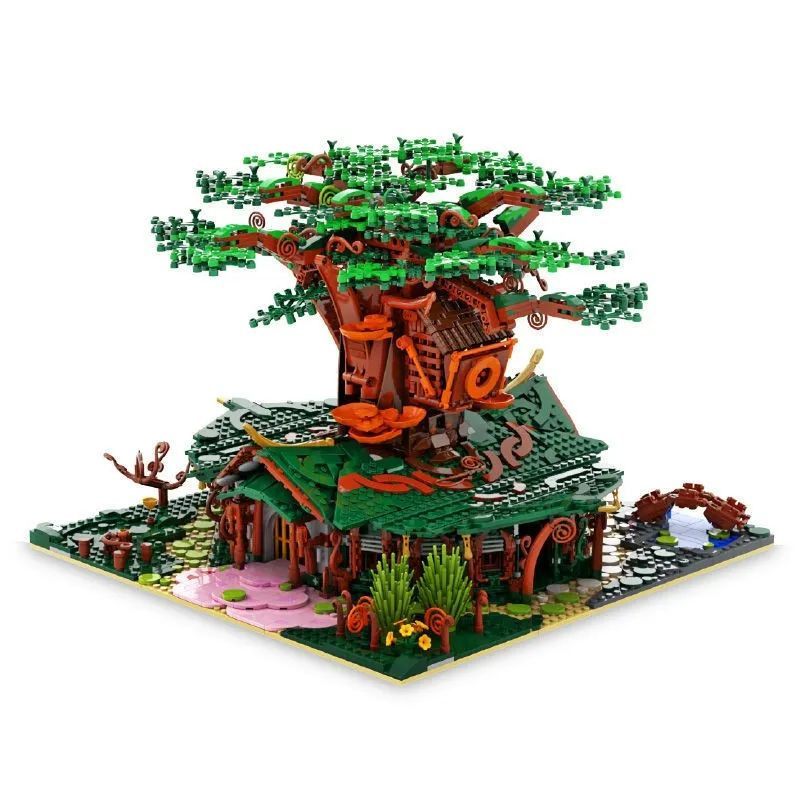 DR.LUCK 9019 non  BỘ SƯU TẬP THUNG LŨNG HOA bộ đồ chơi xếp lắp ráp ghép mô hình