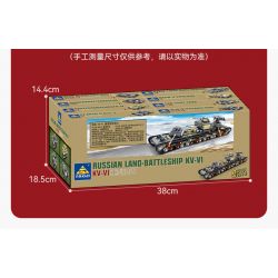 Kazi KY82054 82054 non  XE TĂNG HẠNG NẶNG KV-VI 8 TỔ HỢP bộ đồ chơi xếp lắp ráp ghép mô hình Military Army RUSSIAN LAND-BATTLESHIP KV-VI Quân Sự Bộ Đội 1165 khối