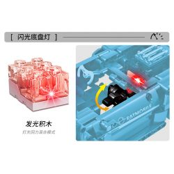 GBL KY1071 1071 non  XE CÁNH DƠI SẪM MÀU (ĐÈN GẦM ĐỎ) LÙI bộ đồ chơi xếp lắp ráp ghép mô hình  Kỹ Thuật Công Nghệ Cao Mô Hình Phương Tiện 620 khối