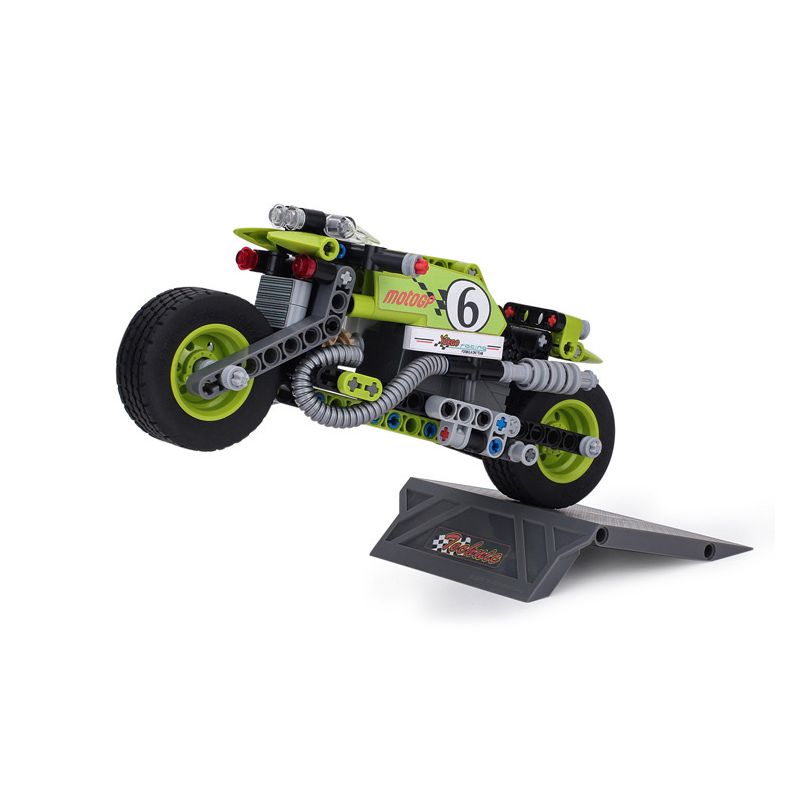 YUEGAO 58408 non  THẦN XE ĐÓNG THẾ LÙI bộ đồ chơi xếp lắp ráp ghép mô hình  STUNT KING Kỹ Thuật Công Nghệ Cao Mô Hình Phương Tiện 201 khối