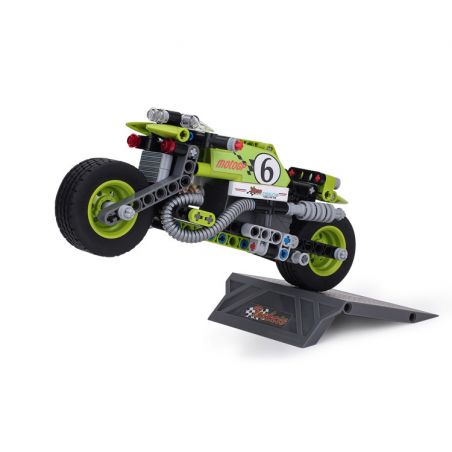 YUEGAO 58408 non  THẦN XE ĐÓNG THẾ LÙI bộ đồ chơi xếp lắp ráp ghép mô hình  STUNT KING Kỹ Thuật Công Nghệ Cao Mô Hình Phương Tiện 201 khối