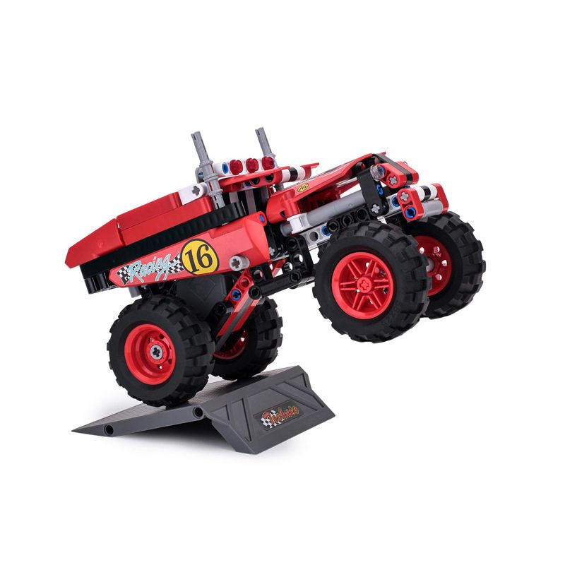 YUEGAO 58409 non  XE TẢI ĐIÊN KÉO LẠI bộ đồ chơi xếp lắp ráp ghép mô hình  CRAZY TRUCK Kỹ Thuật Công Nghệ Cao Mô Hình Phương Tiện 213 khối