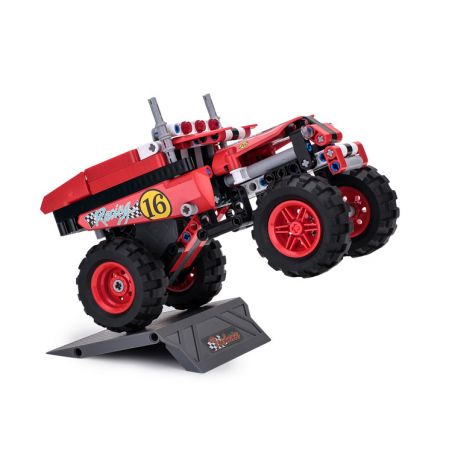 YUEGAO 58409 non  XE TẢI ĐIÊN KÉO LẠI bộ đồ chơi xếp lắp ráp ghép mô hình  CRAZY TRUCK Kỹ Thuật Công Nghệ Cao Mô Hình Phương Tiện 213 khối