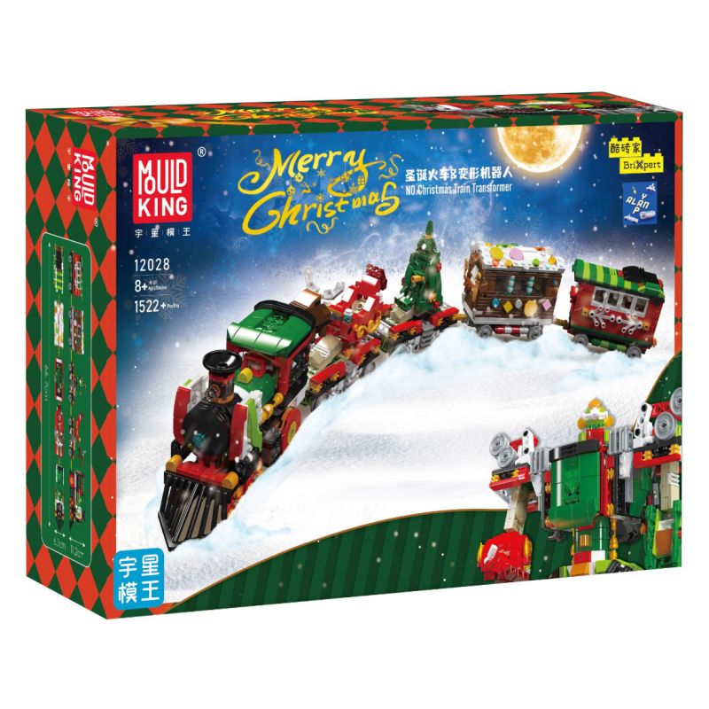 MouldKing 12028 Mould King 12028 non  ROBOT BIẾN HÌNH TÀU GIÁNG SINH bộ đồ chơi xếp lắp ráp ghép mô hình Creator CHRISTMAS TRAIN TRANSFORMER Sáng Tạo 1522 khối