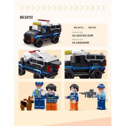 JIESTAR 54112 non  UNIVERSAL CITY XE TẤN CÔNG CỦA CẢNH SÁT bộ đồ chơi xếp lắp ráp ghép mô hình POLICE ASSAULT VEHICLE Thành Phố 180 khối