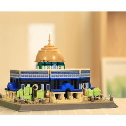 WANGE LIGAO DR.LUCK 5243 non  NHÀ THỜ HỒI GIÁO ĐÁ JERUSALEM MÁI VÒM bộ đồ chơi xếp lắp ráp ghép mô hình Creator DOME OF THE ROCK JERUSALEM Sáng Tạo 983 khối