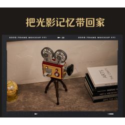 PANTASY 85010 non  NGHE NHÌN CỔ ĐIỂN MÁY CHIẾU RETRO bộ đồ chơi xếp lắp ráp ghép mô hình Creator Sáng Tạo 800 khối