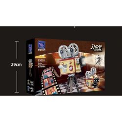 PANTASY 85010 non  NGHE NHÌN CỔ ĐIỂN MÁY CHIẾU RETRO bộ đồ chơi xếp lắp ráp ghép mô hình Creator Sáng Tạo 800 khối