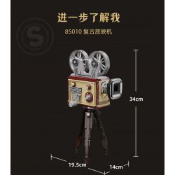 PANTASY 85010 non  NGHE NHÌN CỔ ĐIỂN MÁY CHIẾU RETRO bộ đồ chơi xếp lắp ráp ghép mô hình Creator Sáng Tạo 800 khối