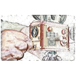 PANTASY 85010 non  NGHE NHÌN CỔ ĐIỂN MÁY CHIẾU RETRO bộ đồ chơi xếp lắp ráp ghép mô hình Creator Sáng Tạo 800 khối