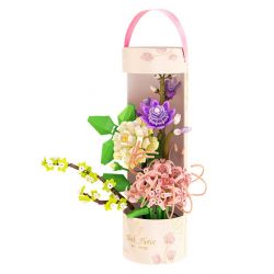 SEMBO 611052 non  CỬA HÀNG HOA CÁT HỒNG VÀ NẮNG ẤM bộ đồ chơi xếp lắp ráp ghép mô hình Flowers 565 khối