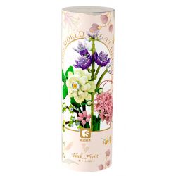 SEMBO 611052 non  CỬA HÀNG HOA CÁT HỒNG VÀ NẮNG ẤM bộ đồ chơi xếp lắp ráp ghép mô hình Flowers 565 khối