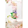 SEMBO 611052 non  CỬA HÀNG HOA CÁT HỒNG VÀ NẮNG ẤM bộ đồ chơi xếp lắp ráp ghép mô hình Flowers 565 khối