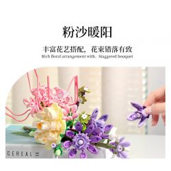 SEMBO 611052 non  CỬA HÀNG HOA CÁT HỒNG VÀ NẮNG ẤM bộ đồ chơi xếp lắp ráp ghép mô hình Flowers 565 khối