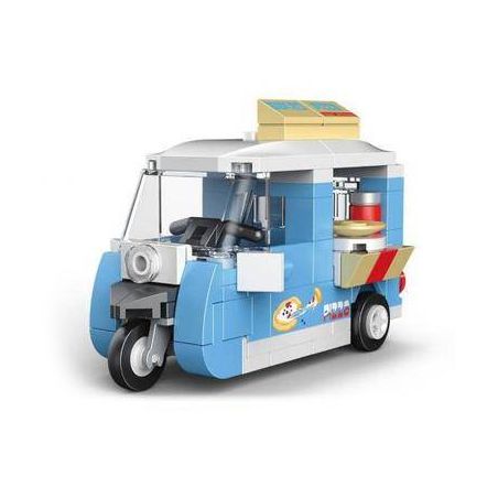 DECOOL 22036 non  XE KÉO MINI BA BÁNH DI ĐỘNG bộ đồ chơi xếp lắp ráp ghép mô hình Racers MINI RACING PACEMAKER Đua Tốc Độ