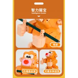 OPENING KD99002-1 99002-1 non  CHÚ VOI CON DỄ THƯƠNG bộ đồ chơi xếp lắp ráp ghép mô hình LOVABLE ELEPHANTS - FUNNY CASH LOCKER