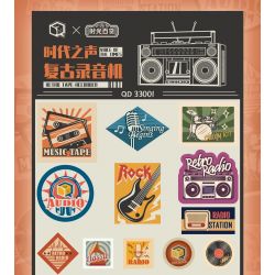 INSPIRE QD33001 33001 non  MÁY GHI ÂM CỔ ĐIỂN bộ đồ chơi xếp lắp ráp ghép mô hình TAP RECORDER VOICE OF THE TIMES