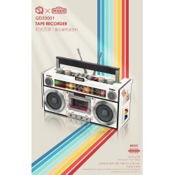 INSPIRE QD33001 33001 non  MÁY GHI ÂM CỔ ĐIỂN bộ đồ chơi xếp lắp ráp ghép mô hình TAP RECORDER VOICE OF THE TIMES