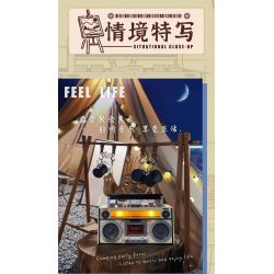 INSPIRE QD33001 33001 non  MÁY GHI ÂM CỔ ĐIỂN bộ đồ chơi xếp lắp ráp ghép mô hình TAP RECORDER VOICE OF THE TIMES